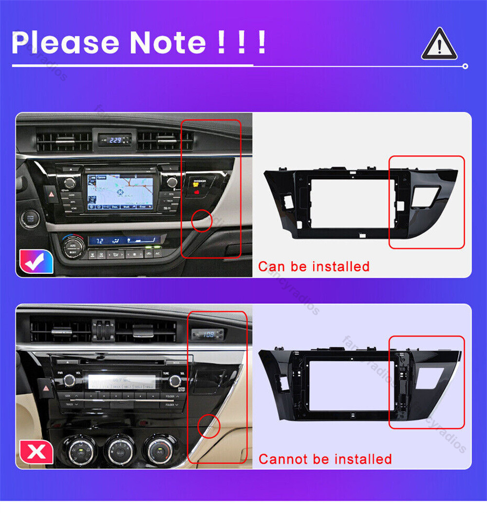 For 2014-2016 Toyota Corolla Apple CarPlay Car Stereo Radio GPS Navi Android 15