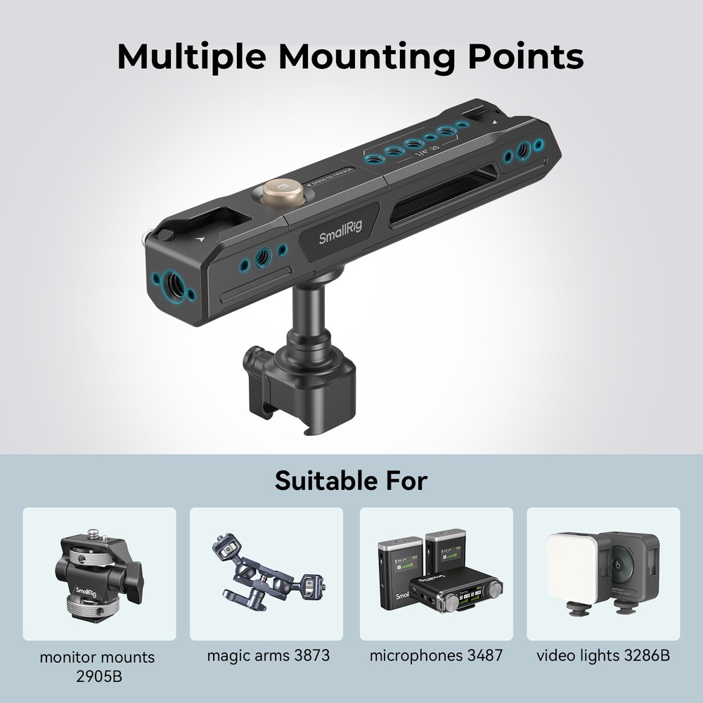 SmallRig Rotating Top Handle with NATO Clamp for Camera Cage Maxiload 15KG