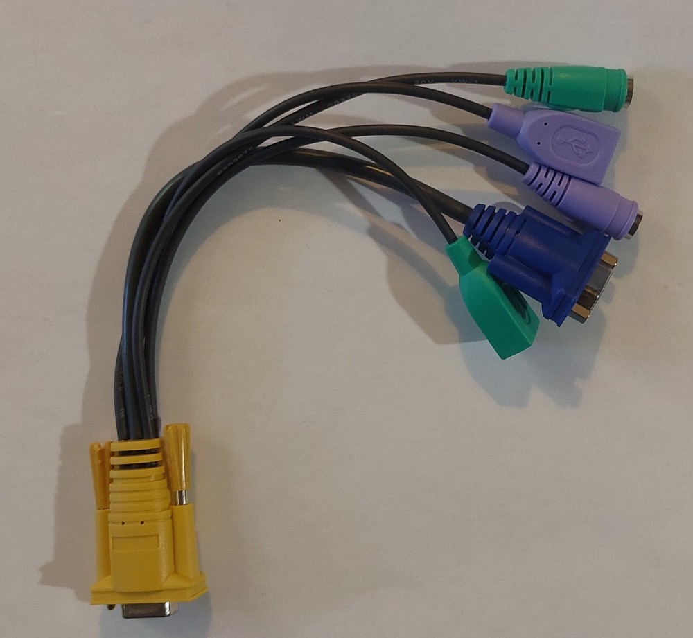 KVM Console Cable 18 pin SPHD VGA PS/2 USB
