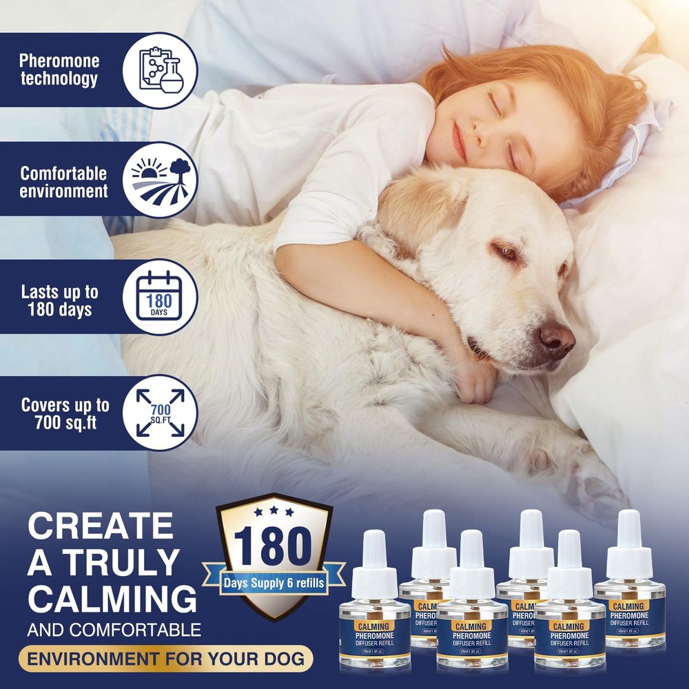 Dog Calming Diffuser Refills 6 Pack Pheromone Appeasing Pet Pheromones...
