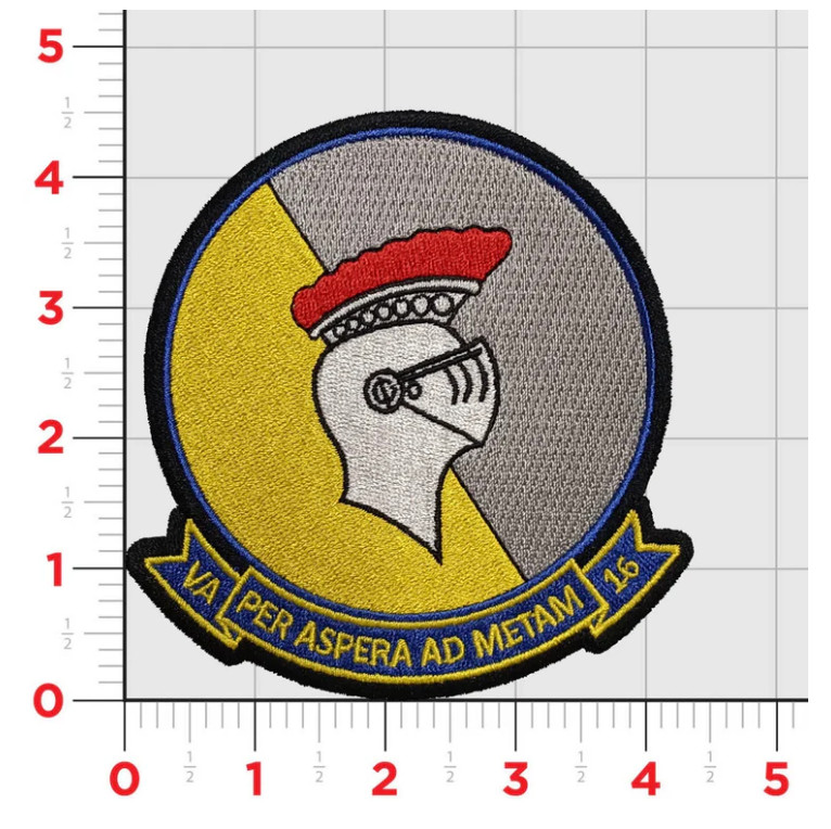 NAVY VA-16 KNIGHTS SQUADRON EMBROIDERED PATCH