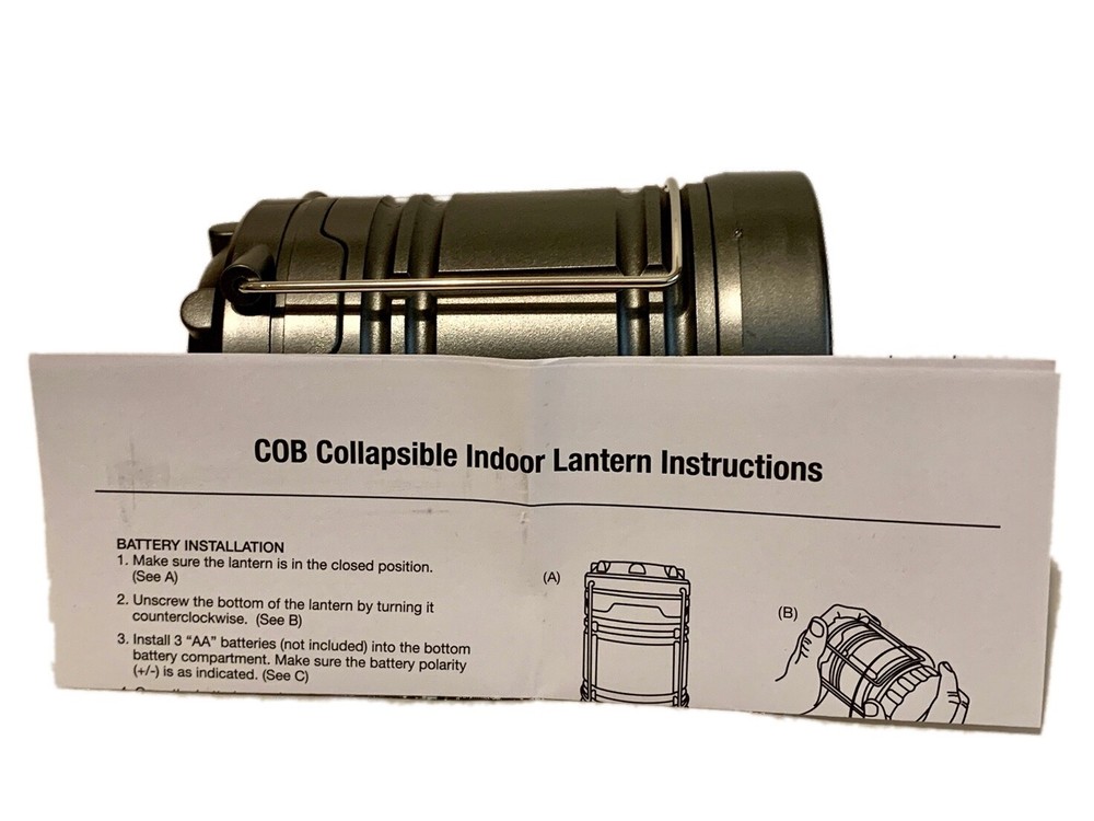 Securebrite Pop Up Lantern COB Light - Pull Up ON / Push Down OFF