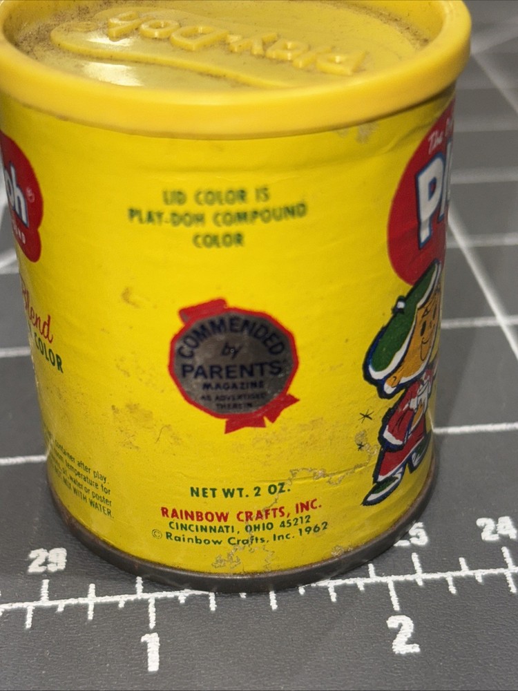 2 Original Play-Doh Vintage Empty 1962 2 Oz Cans