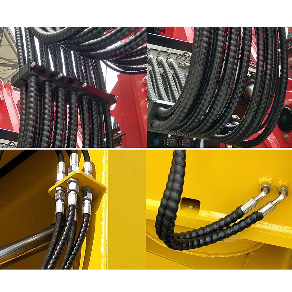 Spiral Wrap Cable Hose Protector 10 ft 2" OD 1.7" Safe Protector to Avoid Wear