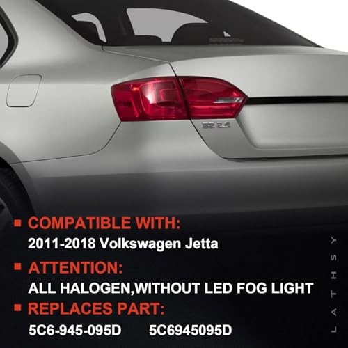 Tail Light Assembly Outer Compatible with 2011-2018 Volkswagen Jetta Left