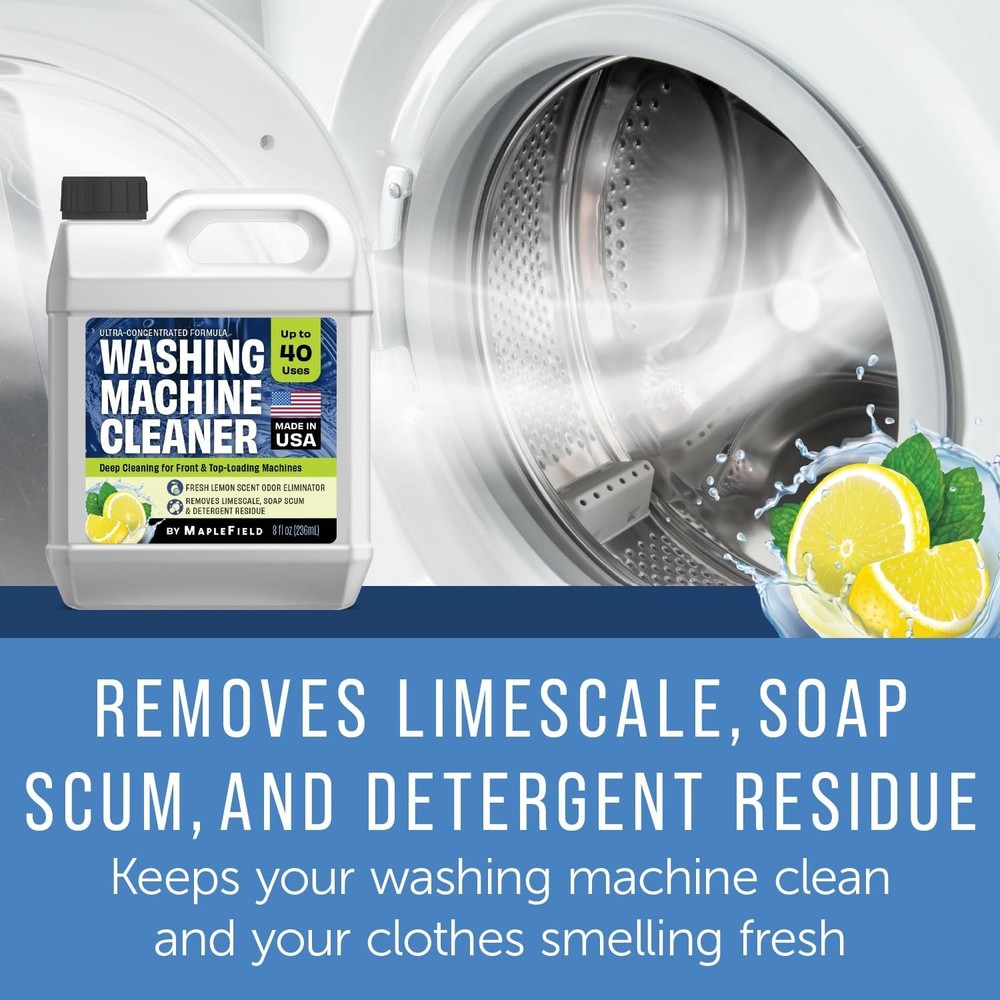 Maplefield Washing Machine & Laundry Cleaner + Deodorizer, 8oz, Refreshing...