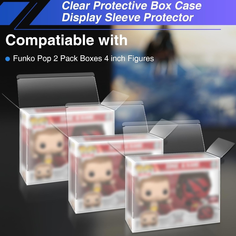 20Pcs Clear Plastic Protector Display Box for Pop Protector, Pop Protector Ca...