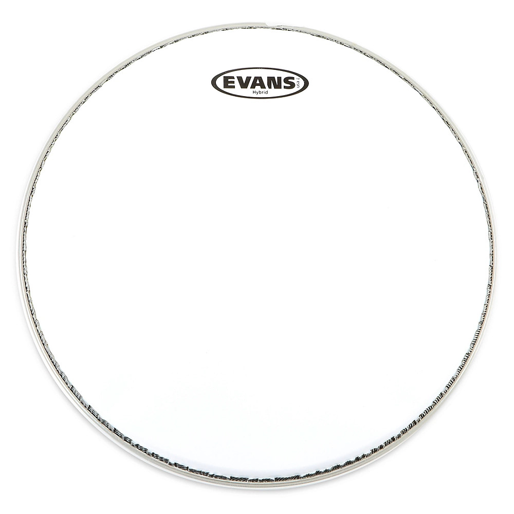 Evans Hybrid Marching Snare Drum Batter Head White