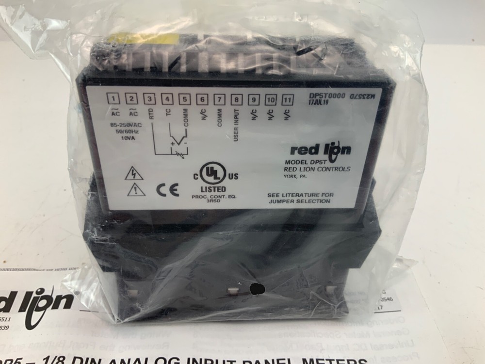 NEW RED LION DP5T DIN ANALOG INPUT PANEL METER