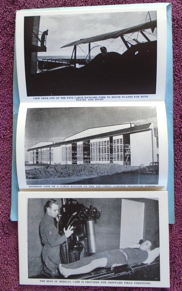 Sheppard Field, Texas, Keep-em-Flying post card folder