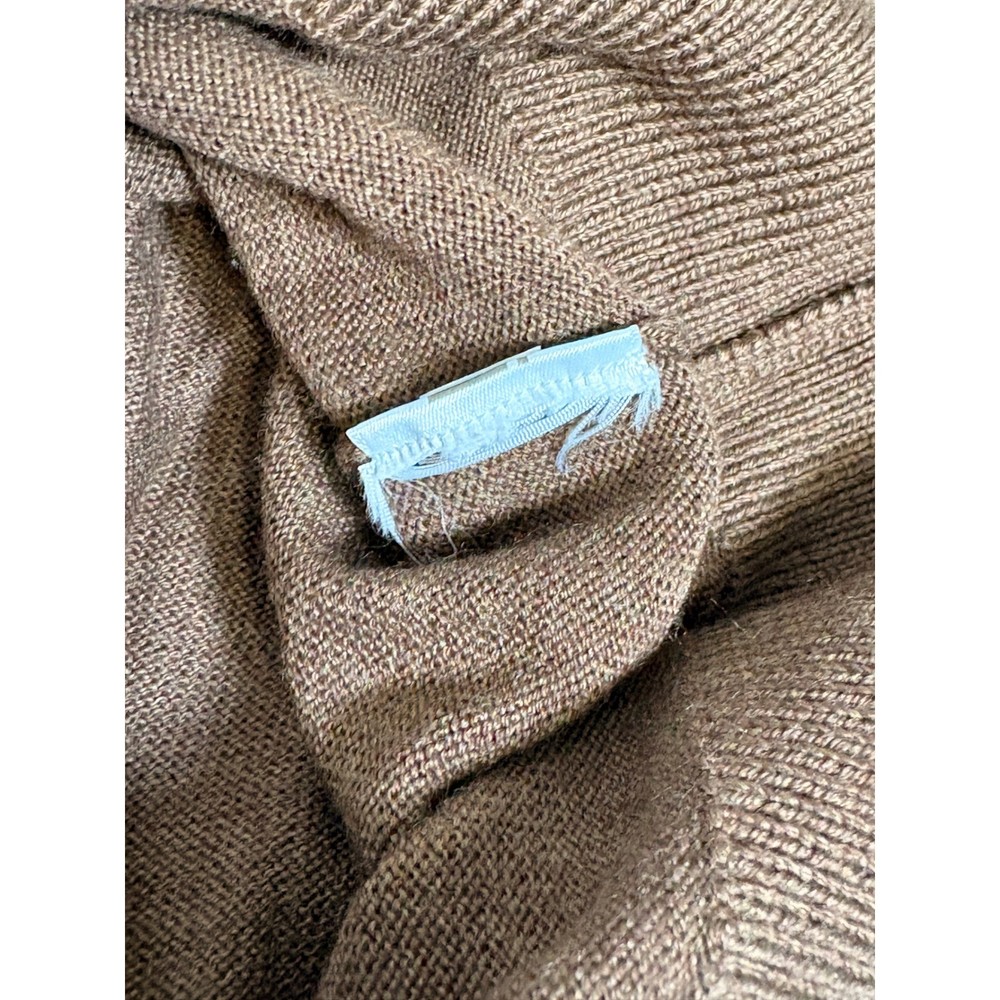 J.Crew Mens Quarter Zip Sweater Brown Mock Neck Pullover Size Medium