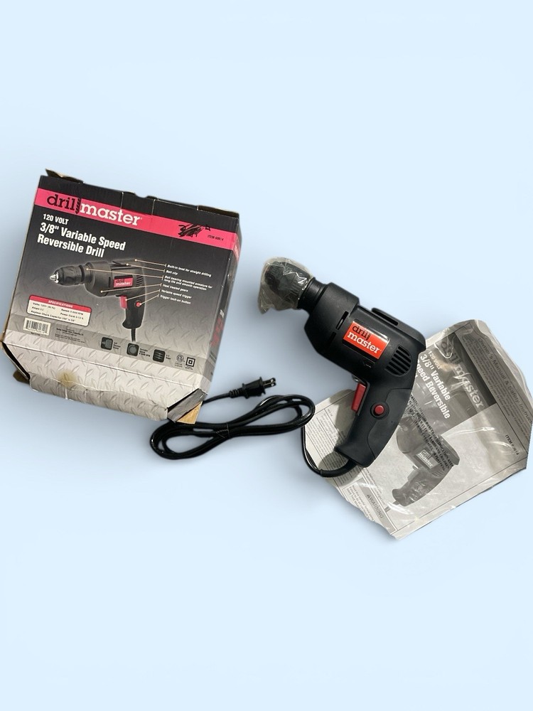 DRILL MASTER ( 60614 ) 3.2 Amp 3/8 In. Variable Speed Drill | Keyless Chuck (BK)