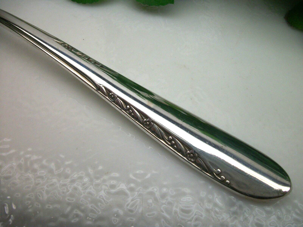 Reed & Barton SILVER BLOSSOM Silverplate Cold Meat Serving Fork 1955