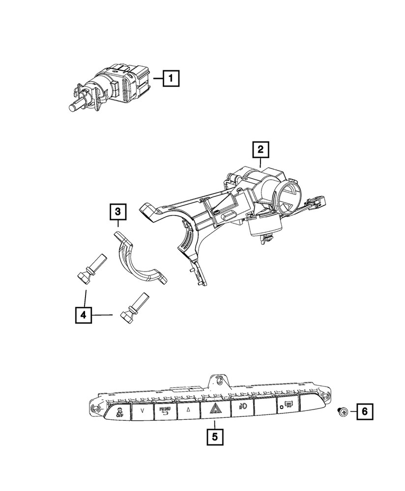 Genuine Mopar Instrument Panel Switch 5ZA64LXHAA