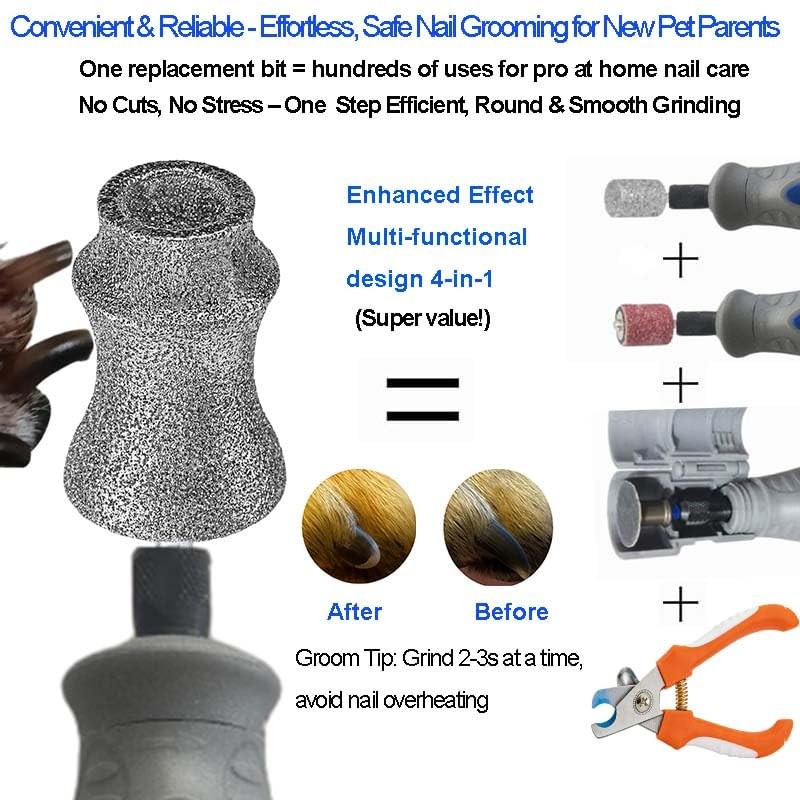 Painless for Dremel Dog Nail Grinder Attachment Replacement Heads - Diamond B...