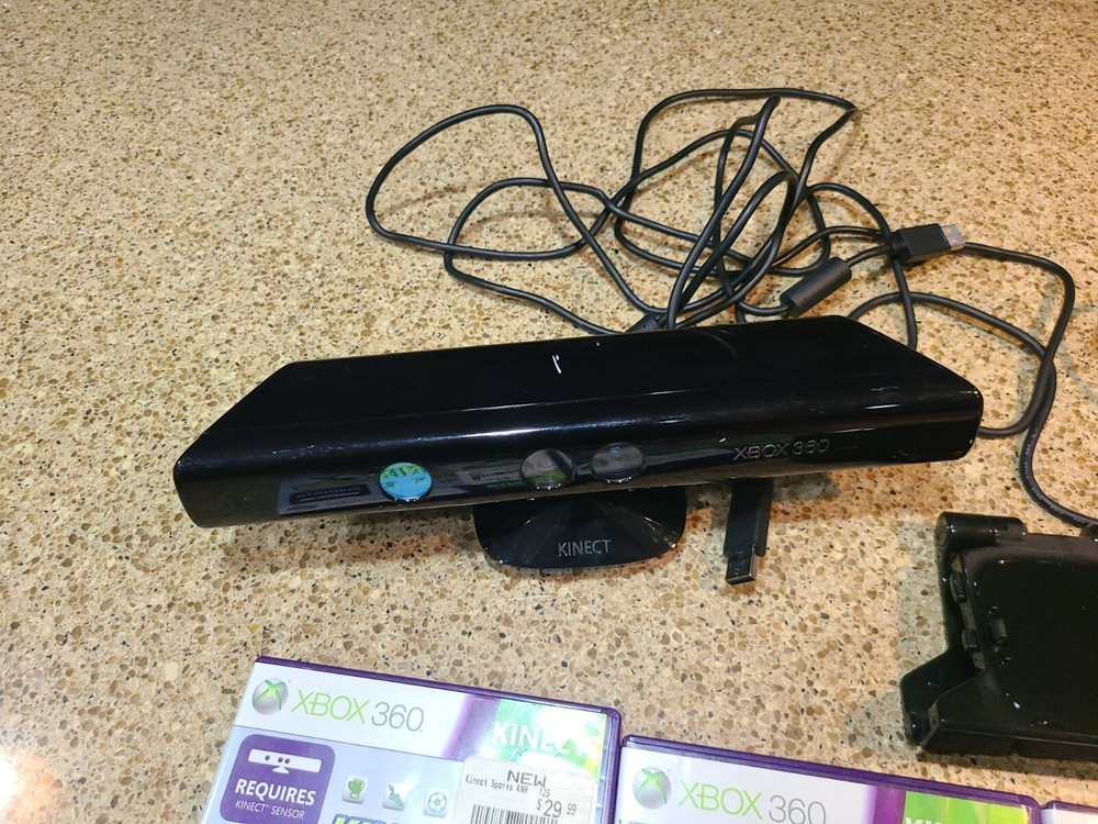 Microsoft Xbox 360 Kinect Sensor Bar Model 1414 with Kinect Sports Game Bundle