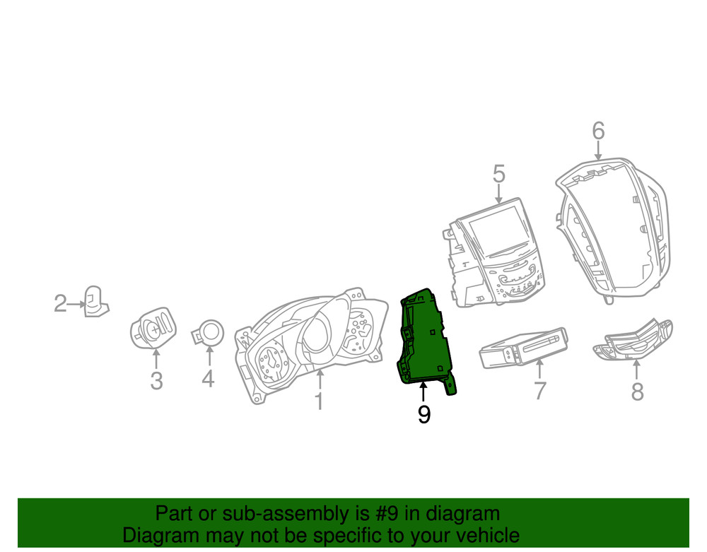 Genuine GM Driver Side Instrument Panel Trim Panel Bracket 20969315