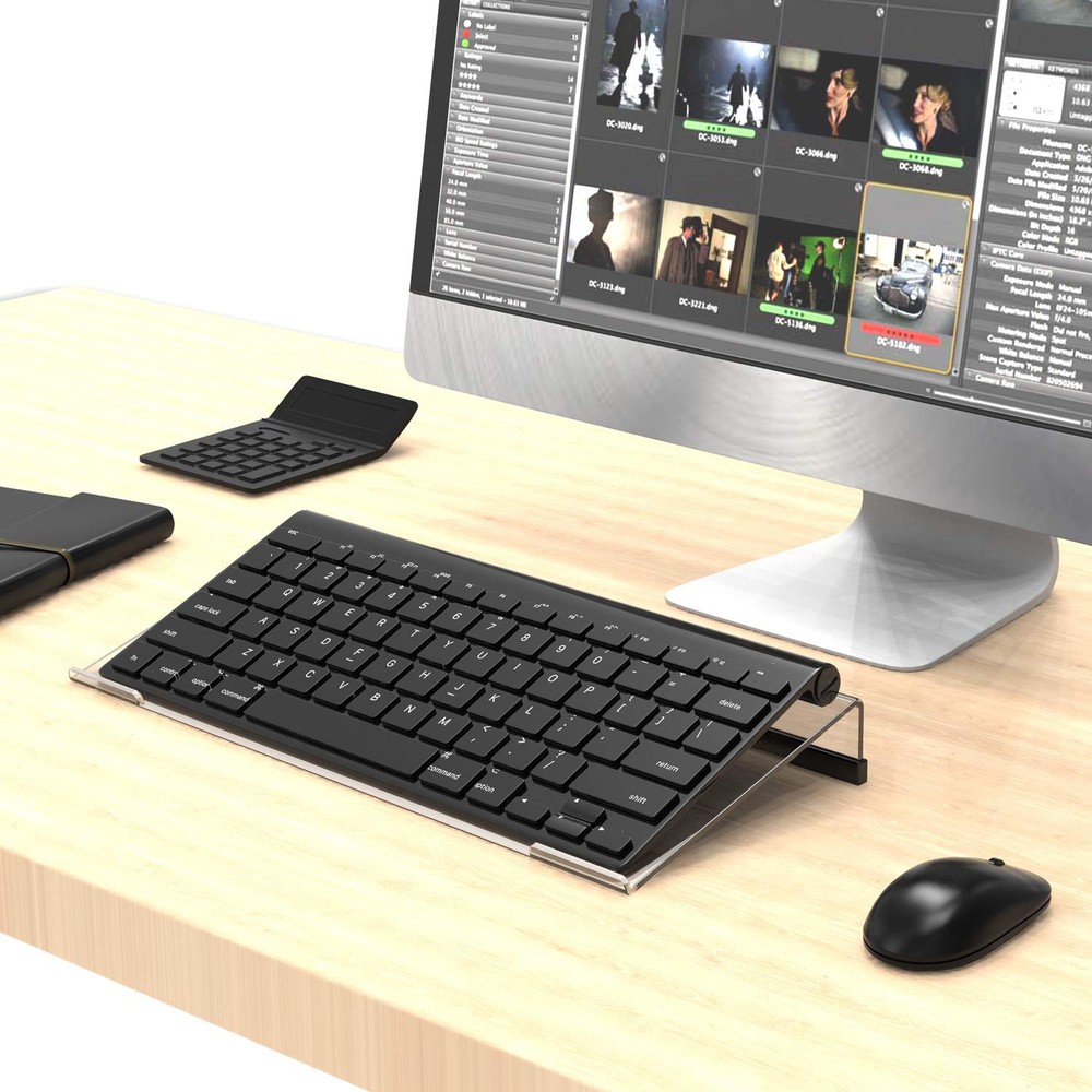 KOTEMON Mini Computer Keyboard Stand-11.8'' x 5.1''-Small Clear