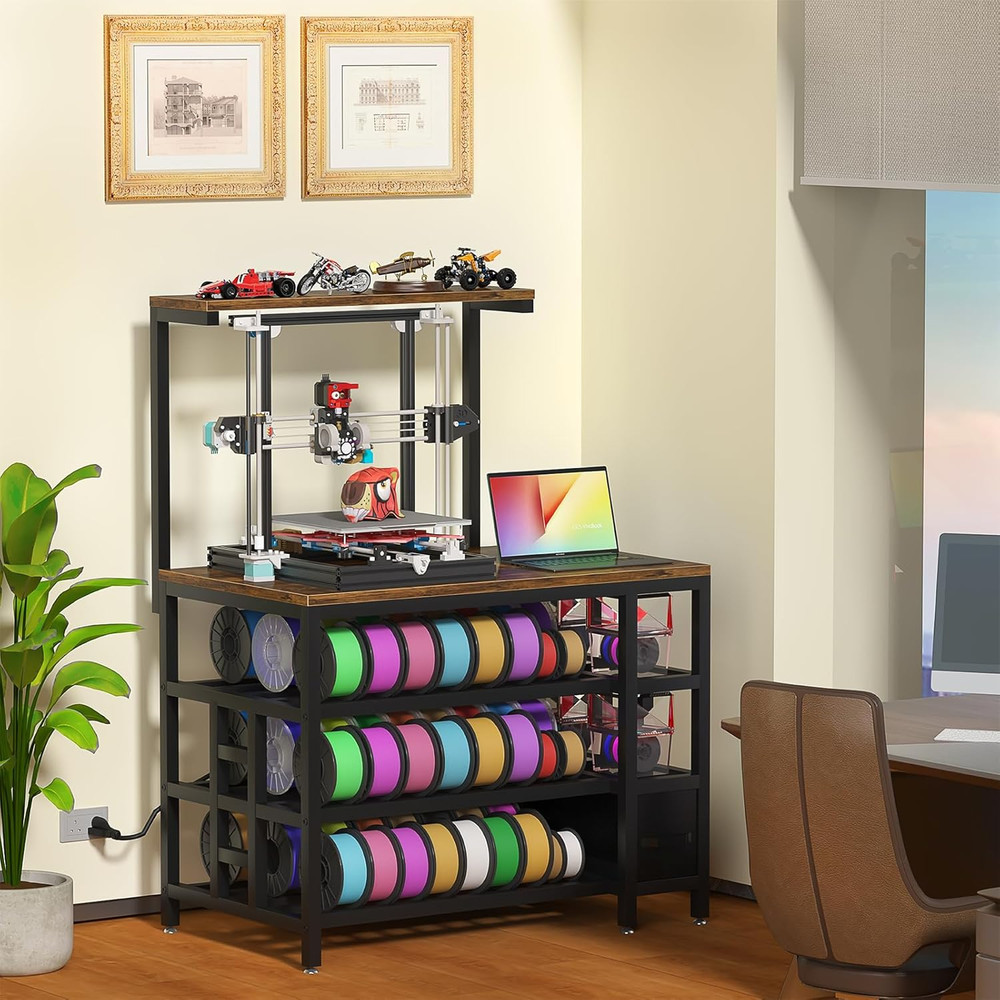 3D Printer Table with Filament Storage, 5 Tier 3D Printer Stand with Drawers and