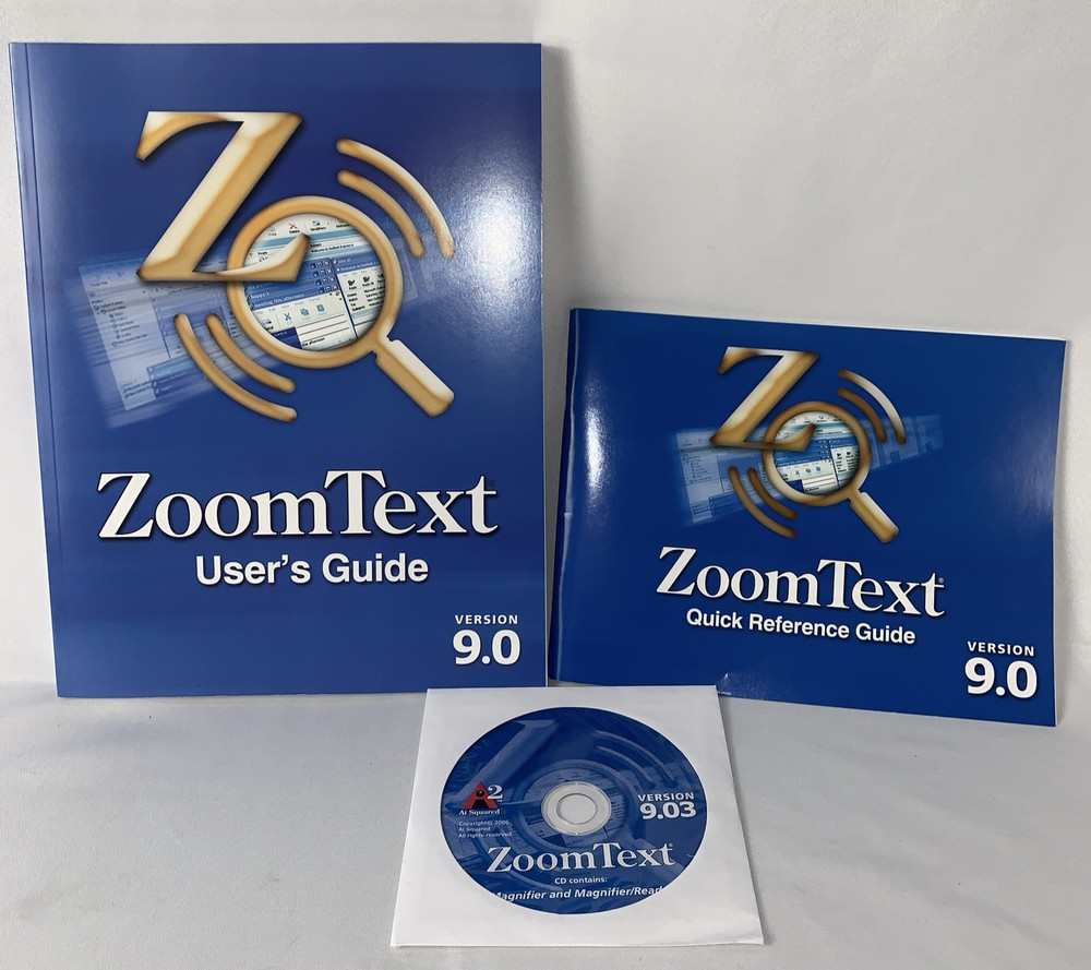 ZoomText 9.0 xFont Magnifier / Reader 2005 Windows Xp