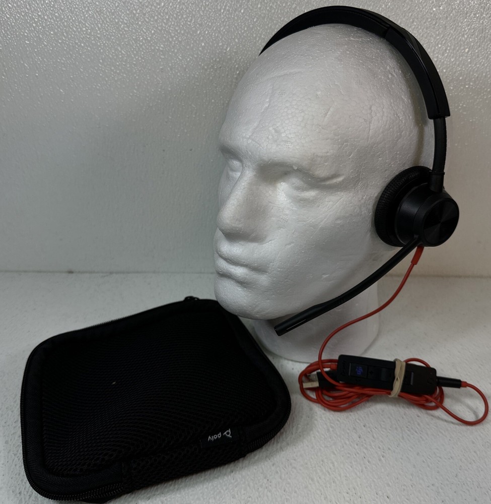 Plantronics Poly Blackwire BW3300-M USB HeadsetWith Case