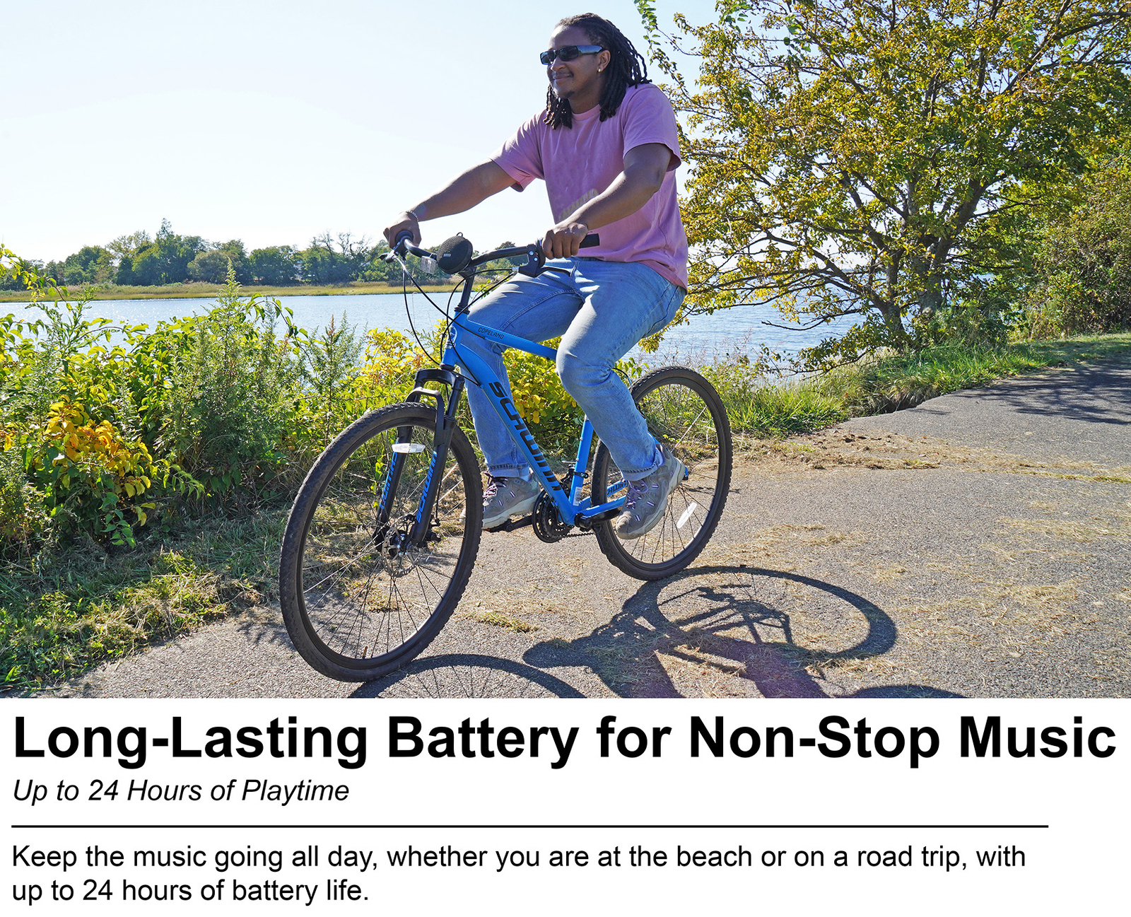 2 Rockville R-GO Wireless Link Waterproof Portable Bluetooth Speakers+Bike Mount