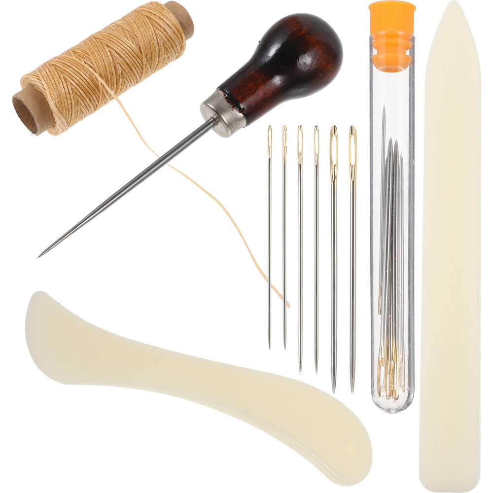 1 Set Leather Craft Tool Kit Leather Bookbinding Needles Leather Sewing Kit