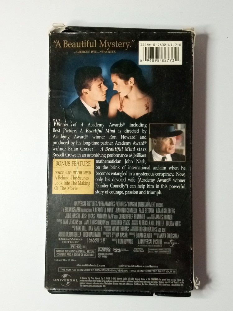 A Beautiful Mind (VHS, 2002, Awards Edition)