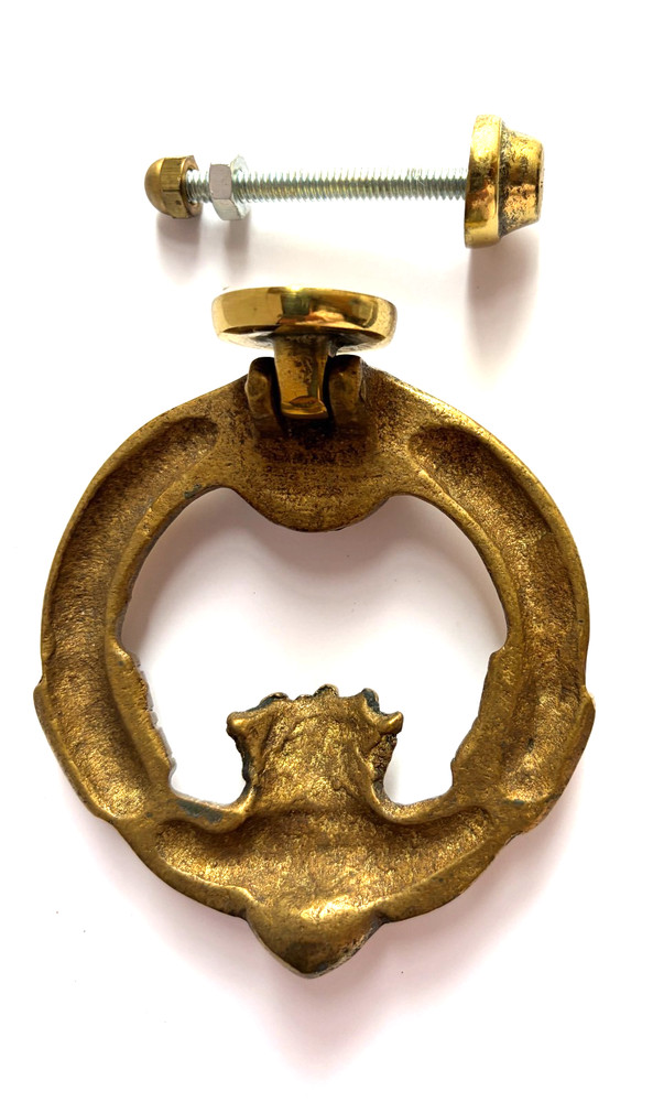 Irish Claddagh Door Knocker Celtic Trinity Heart w Shamrock Solid Brass