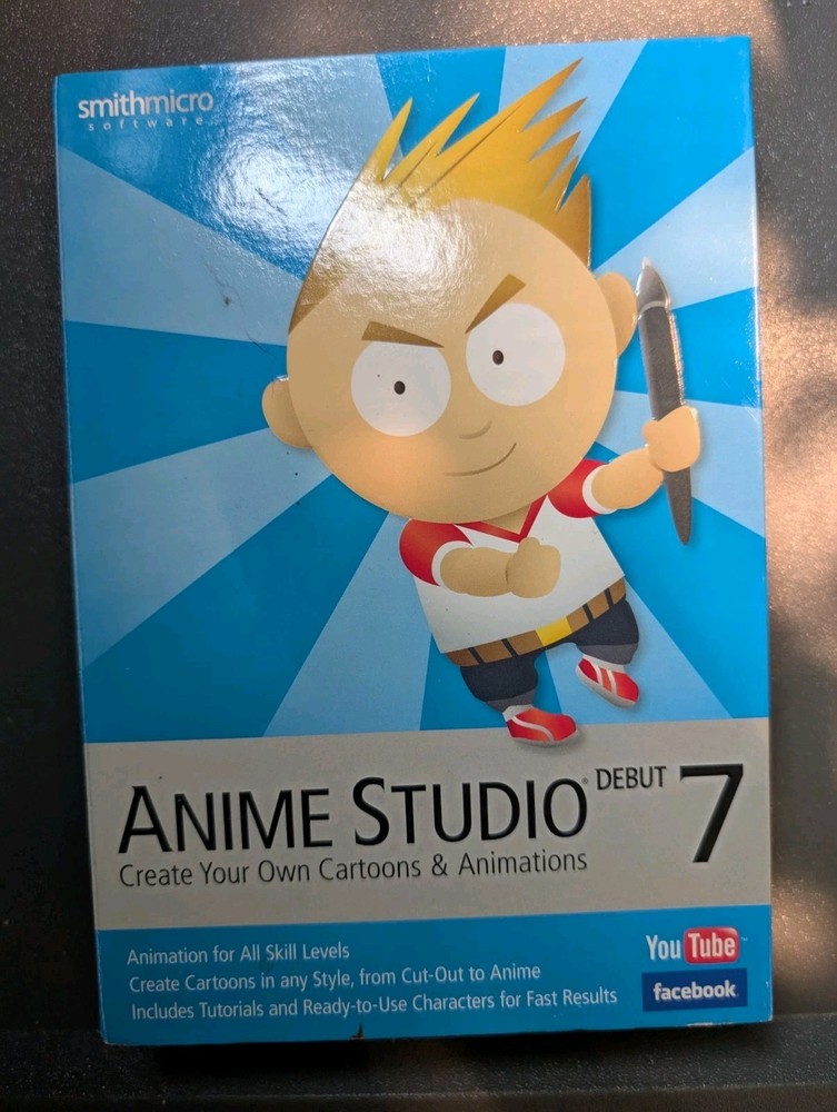 Anime Studio Debut 7 PC/MAC Software Cartoons Animation Complete