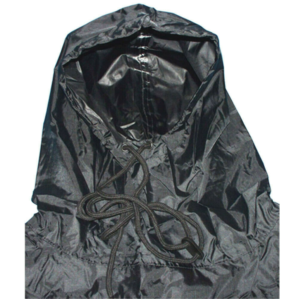 BLACK Military USMC G.I Style All Weather Poncho Raincoat Ripstop Nylon