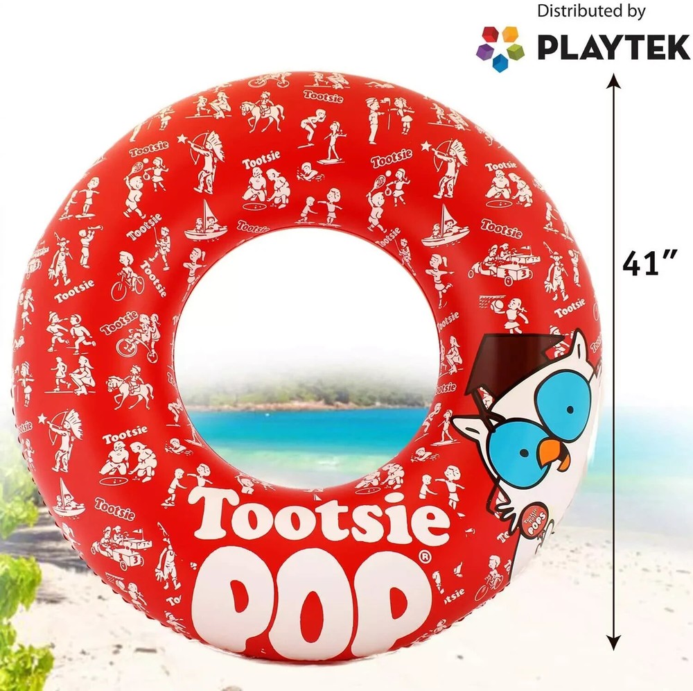 42” Tootsie POP Ring Inflatable Pool Float w/ Repair Patch - Ages 8+