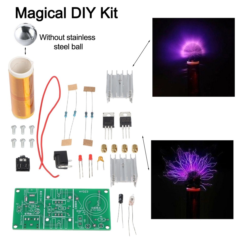 Tesla-Coil Plasma Stainless Ball Accessories Component Portable Practical