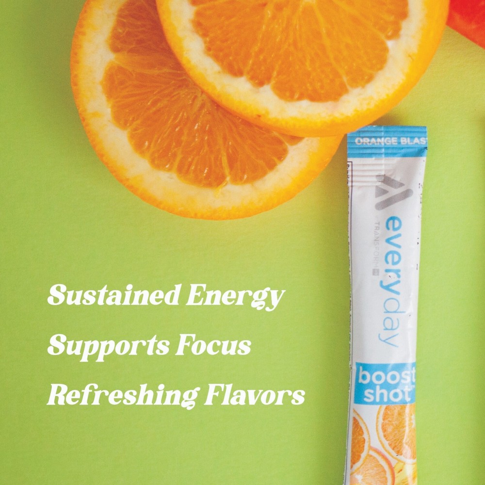 TransformHQ Boost Shot Powder Stick Packets, Blue Raspberry Energy - 7 Pack