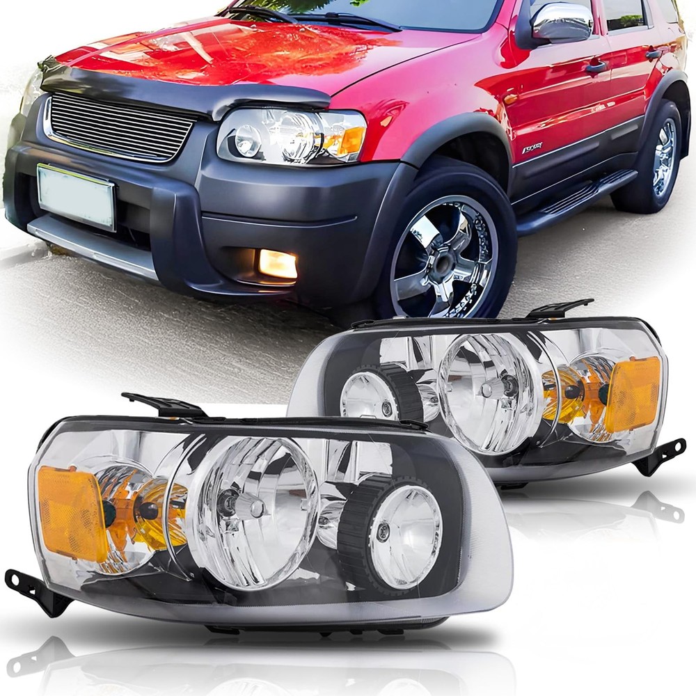 Headlights Assembly for Escape 2005-2007 Driver Passenger Sides