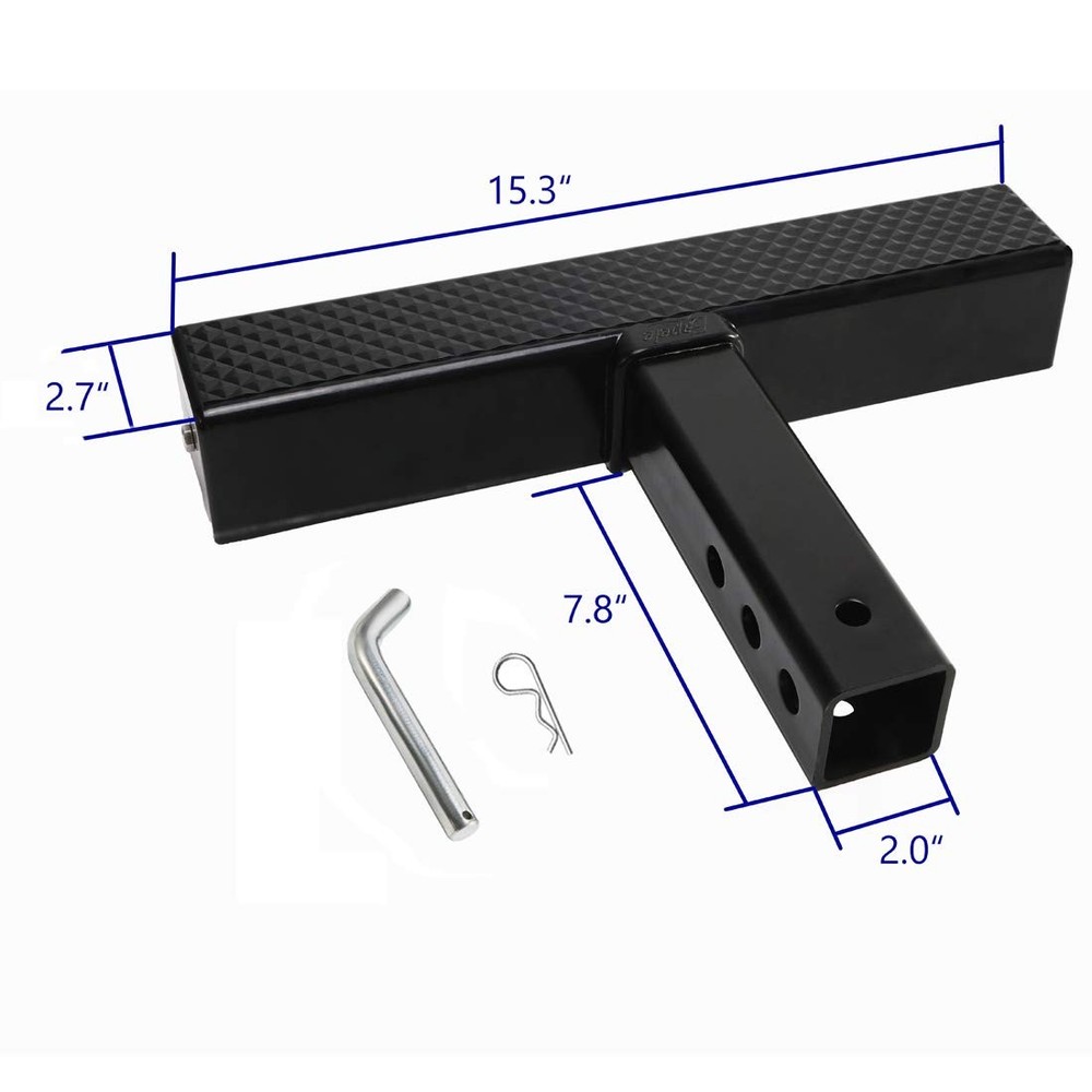 Eapele Hitch Step for 2 Inch without Reflective Strips, Black