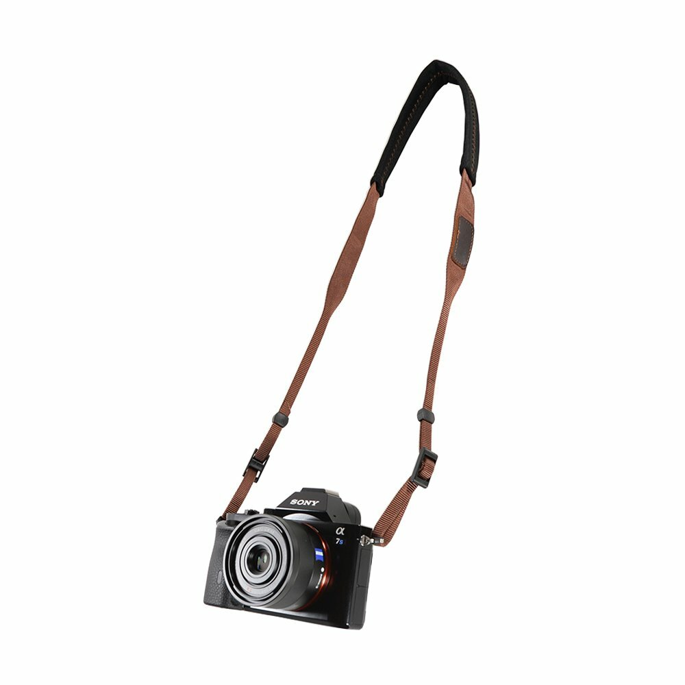 Padded Neck Shoulder Strap with Brown Grosgrain Ties