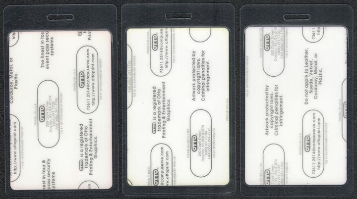 Summer Sounds Charlotte - 1998 Laminated Event Passes