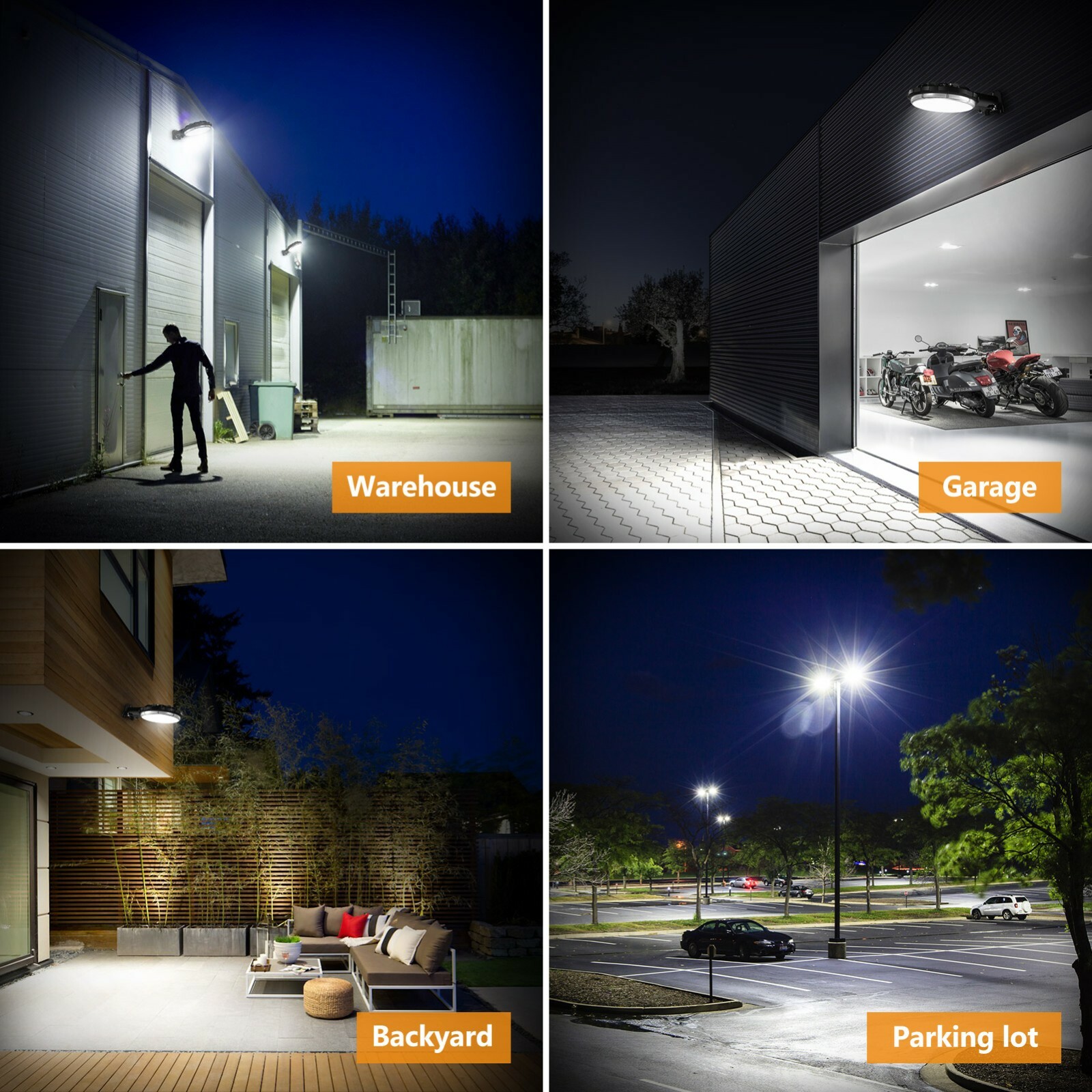 300W LED Barn Yard Street Outdoor Security Light Dusk to Dawn Flood Lights Yard