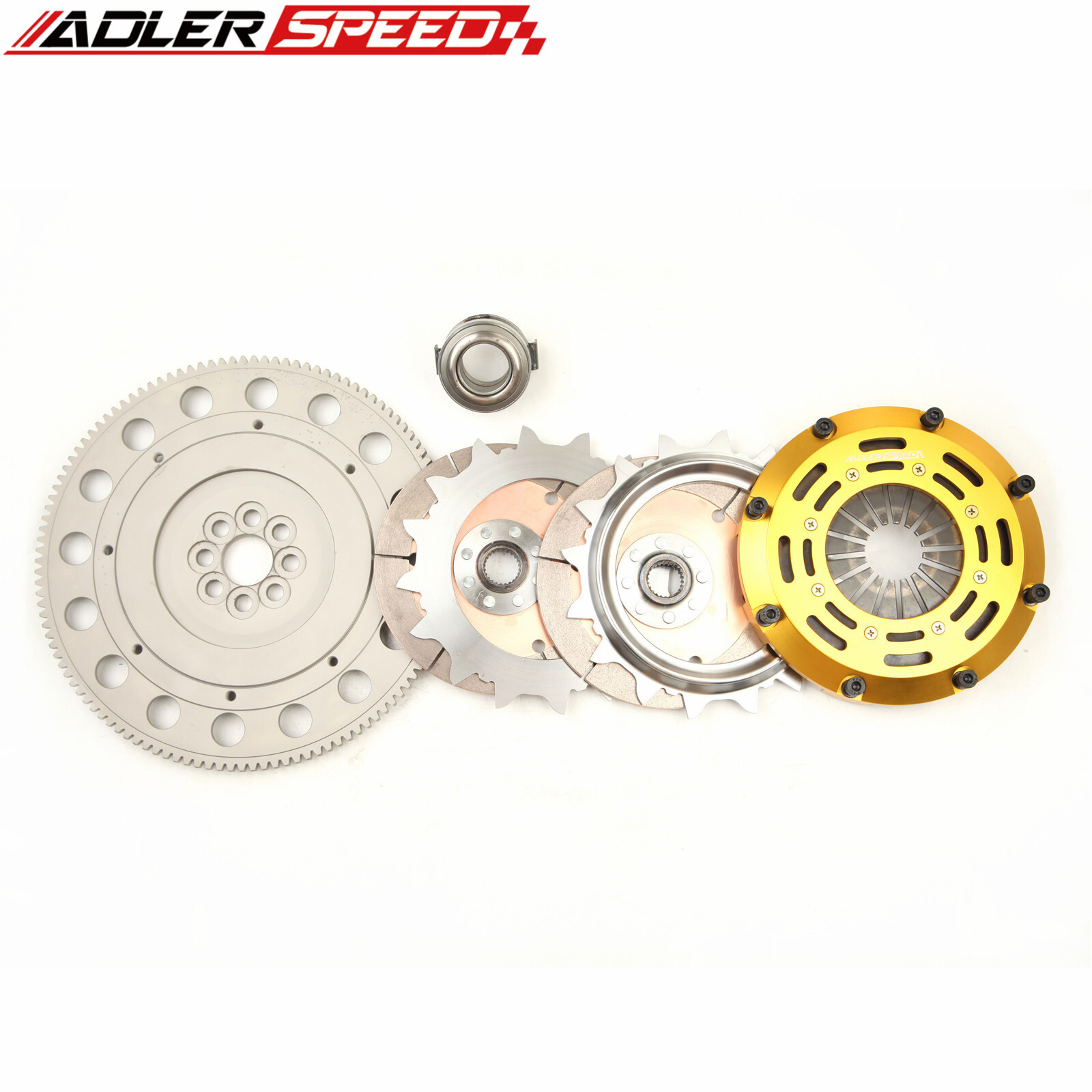 ADLERSPEED Twin Disc Clutch Kit For Honda Acura RSX K20 K24 w/ Medium Flywheel