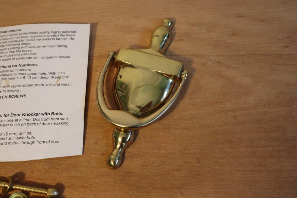 Vtg  BRASS DOOR KNOCKER