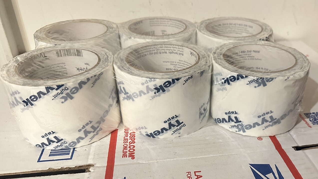 DuPont Tyvek 3"x164' Sheating Tape pack of 6