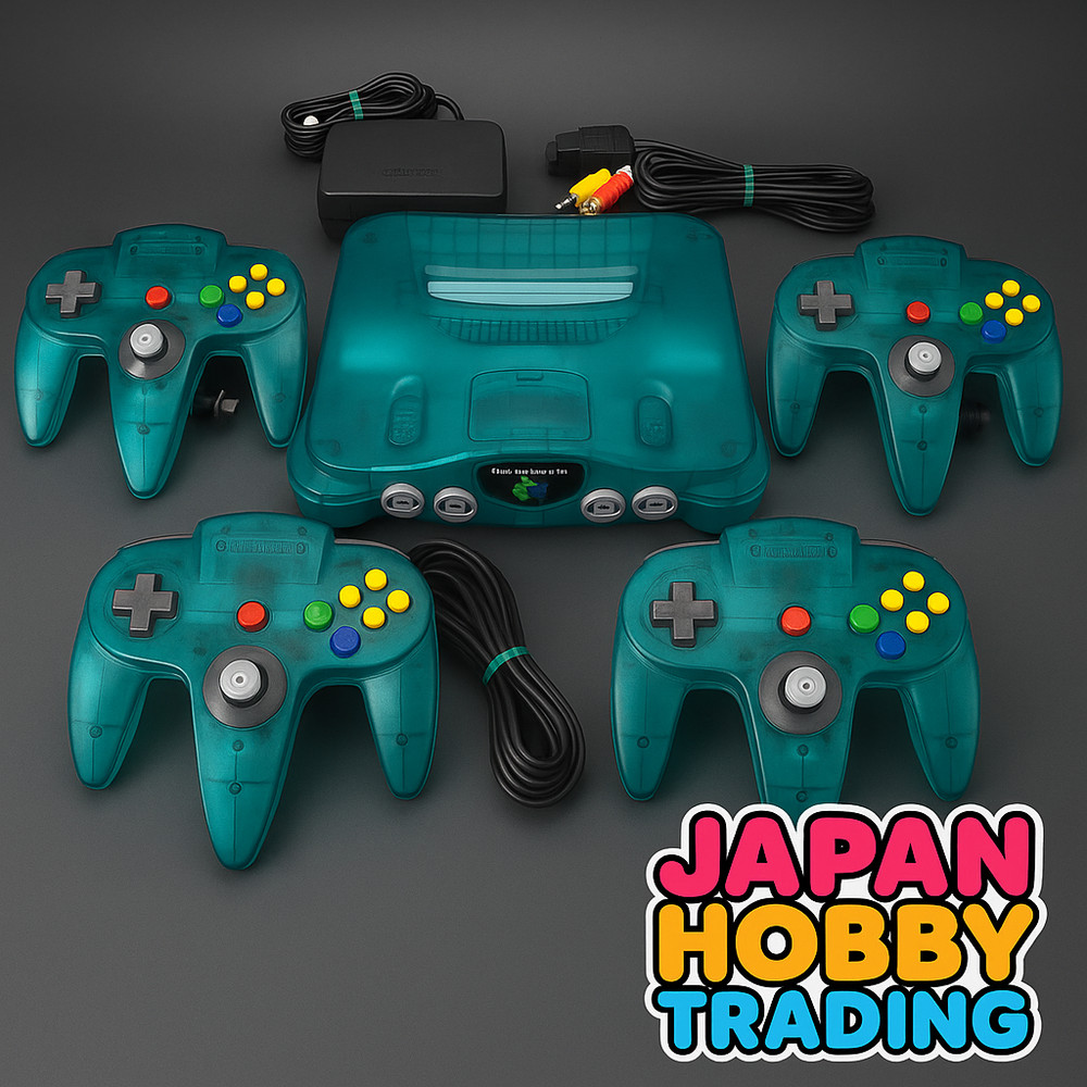 Nintendo 64 Clear Blue N64 Chose Controller Cables Region Free Tested