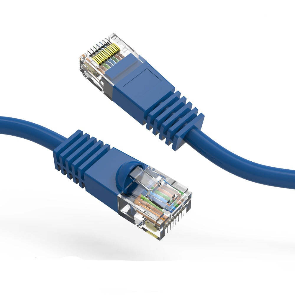 10Ft CAT5E UTP Ethernet Network Booted Cable Blue