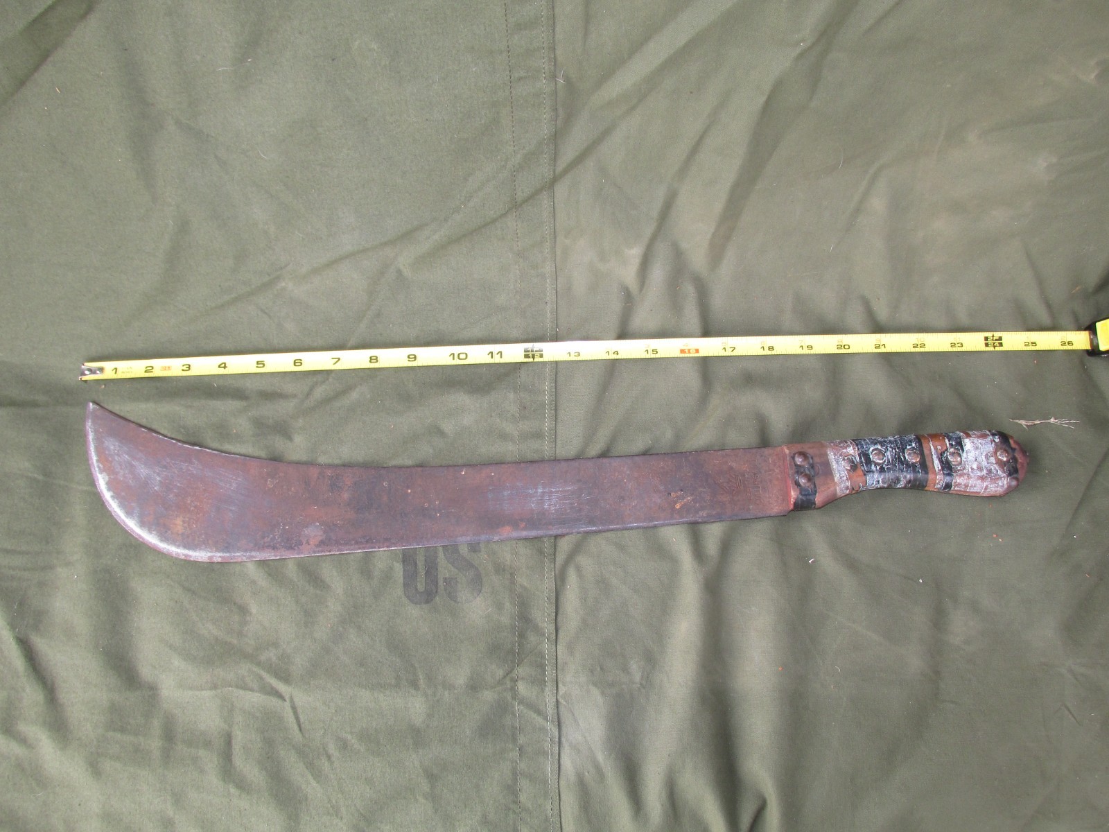 Vintage Collins & Co. Legitimus Machete 24" long, (18" BLADE, 6" Wood Handle)