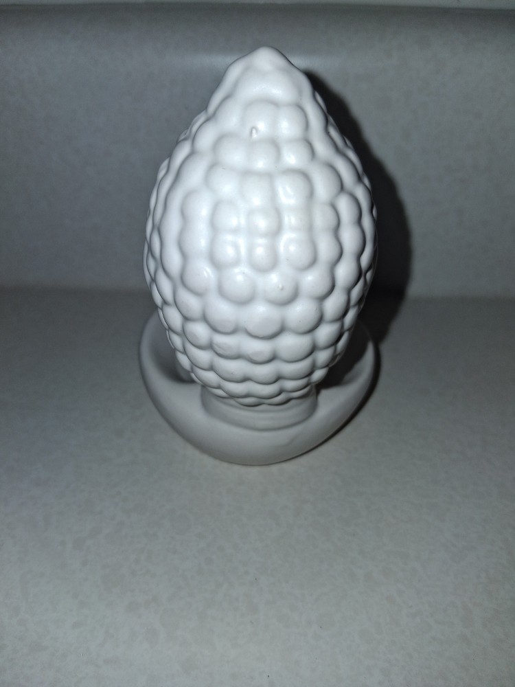BUDDHA HEAD INCENSE HOLDER CERAMIC WHITE 4"
