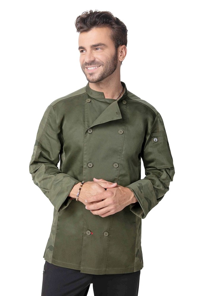Men's Mojave Chef Coat, Olive, X-Large