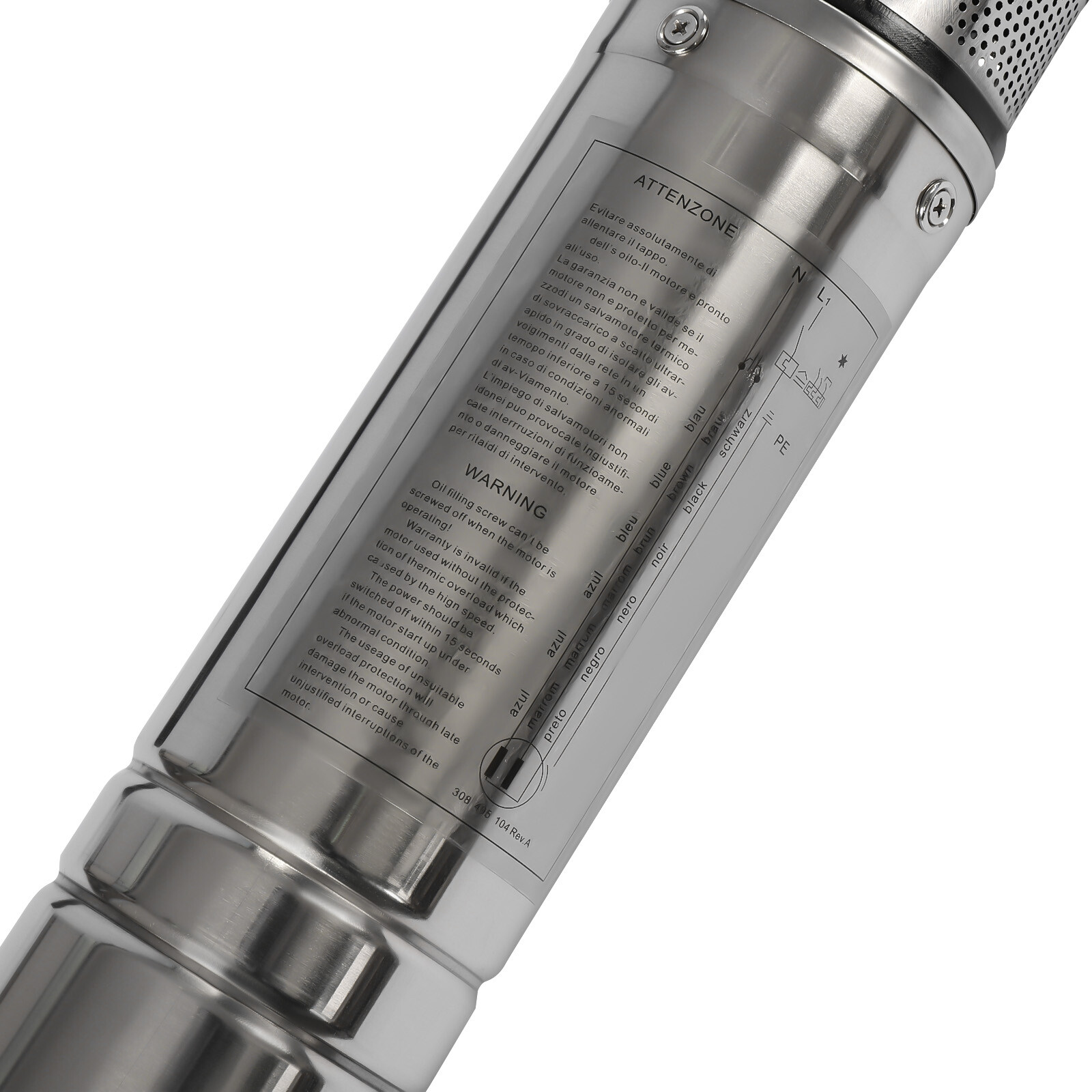 0.37kw 110V Deep Well Pump 1/2HP 16GPM Submersible Pump 110V Stainless Steel