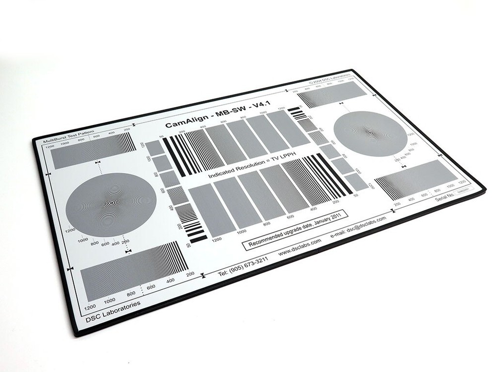 DSC Labs MBST MultiBurst test pattern chart SW5-MB CamAlign SW focus resolution