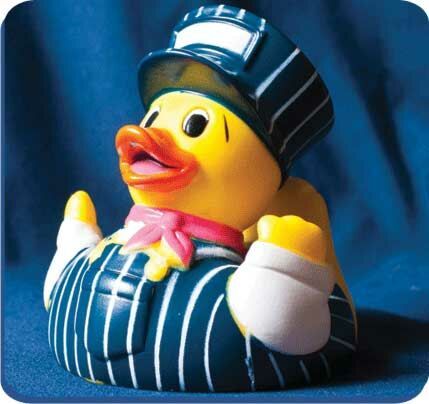 Floating Engineer Rubber Duck from the Brooklyn Peddler